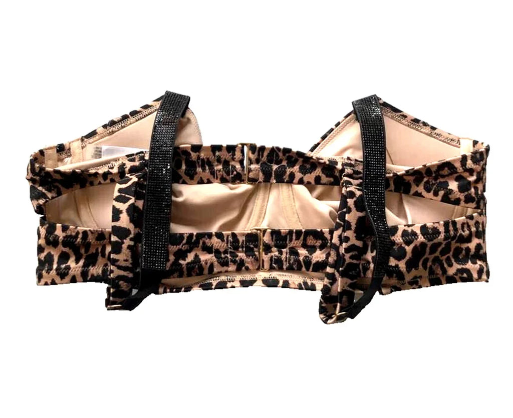 38D Shine Animal Secret Size Victoria’s Strap NWT Top Swim Print Wicked Bikini