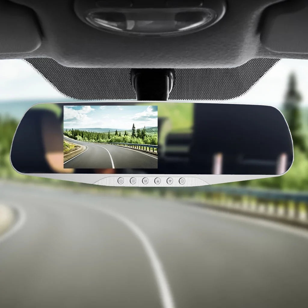 Mirror, YADA onto Mirror and Rear-View Silver 2-in-1, Roadcam FHD 4.5" Existing LCD Mirror Cam Dash View Mounts Screen, Rear 1080P