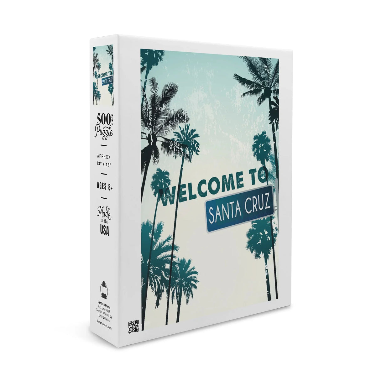in for Palms California, inches, Jigsaw Puzzle Santa Piece (19x27 USA) Street and Cruz, Premium Sign Made 500 and Adults Family,