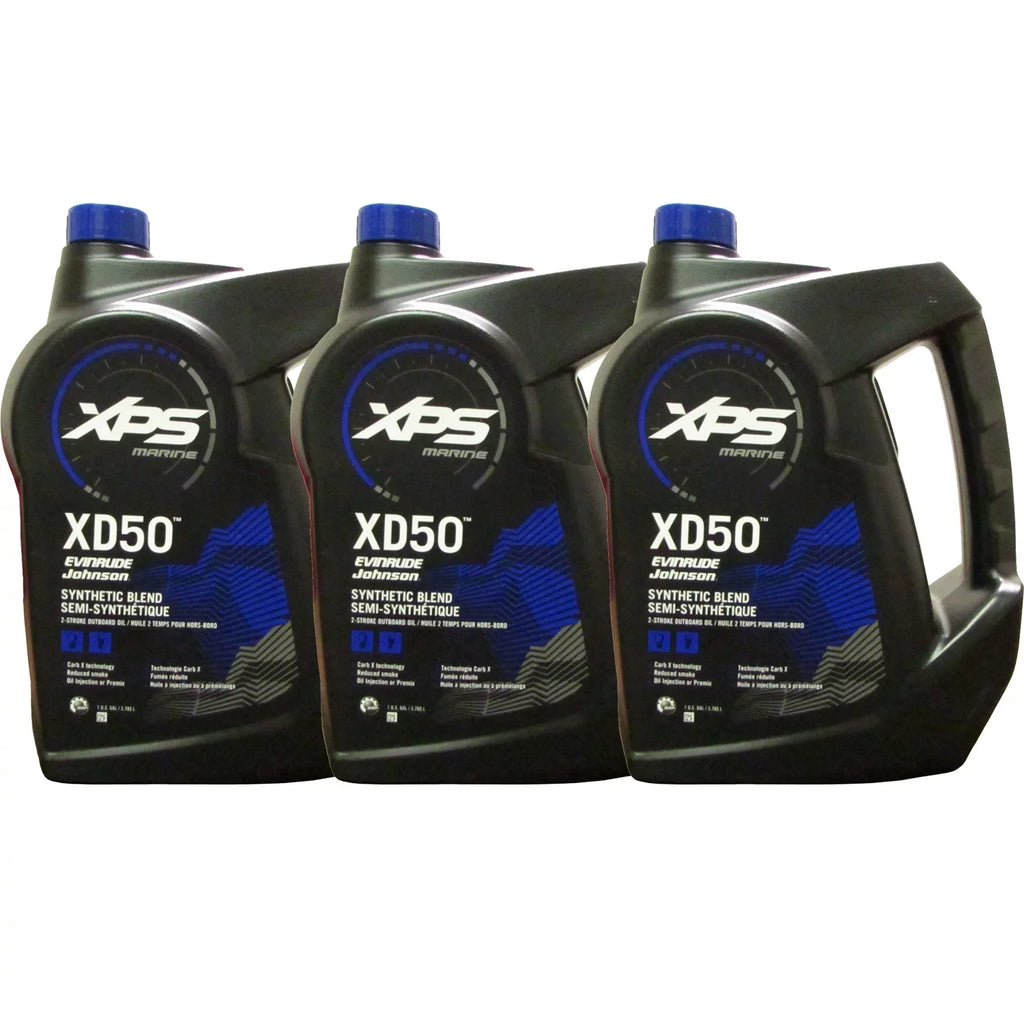 Pack Evinrude/OMC 3 Oil 0764354, Gallon 779718, Marine Johnson XD50 0779718 XPS