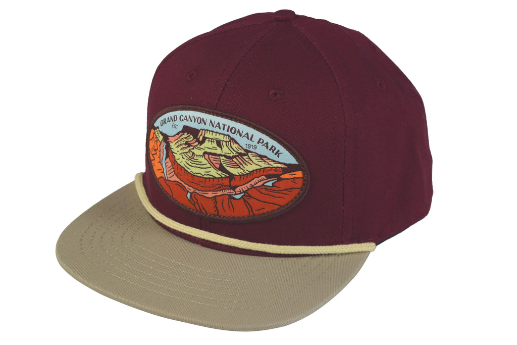 Provisions Canyon Hat Park Snapback Grand National Sendero Wine/Khaki Cap