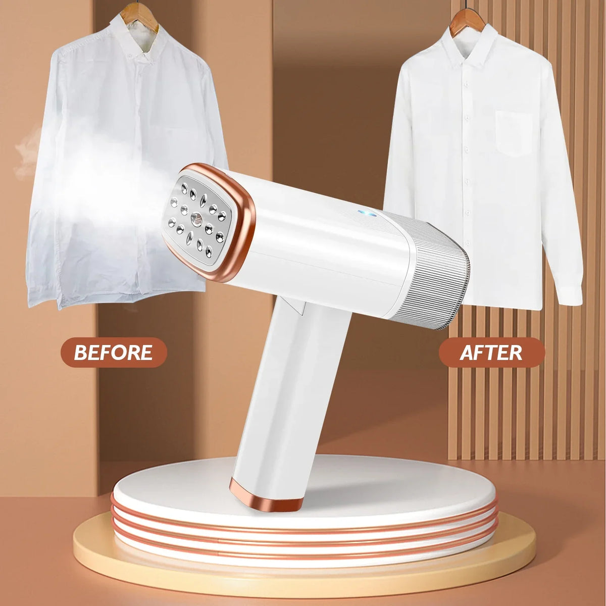 Electric Garments with Wrinkles iMounTEK White up Tank, 30S for 1000W 120ML Clothing Brush Steamer Travel Handheld Portable Water Steamer Heat Remover Foldable