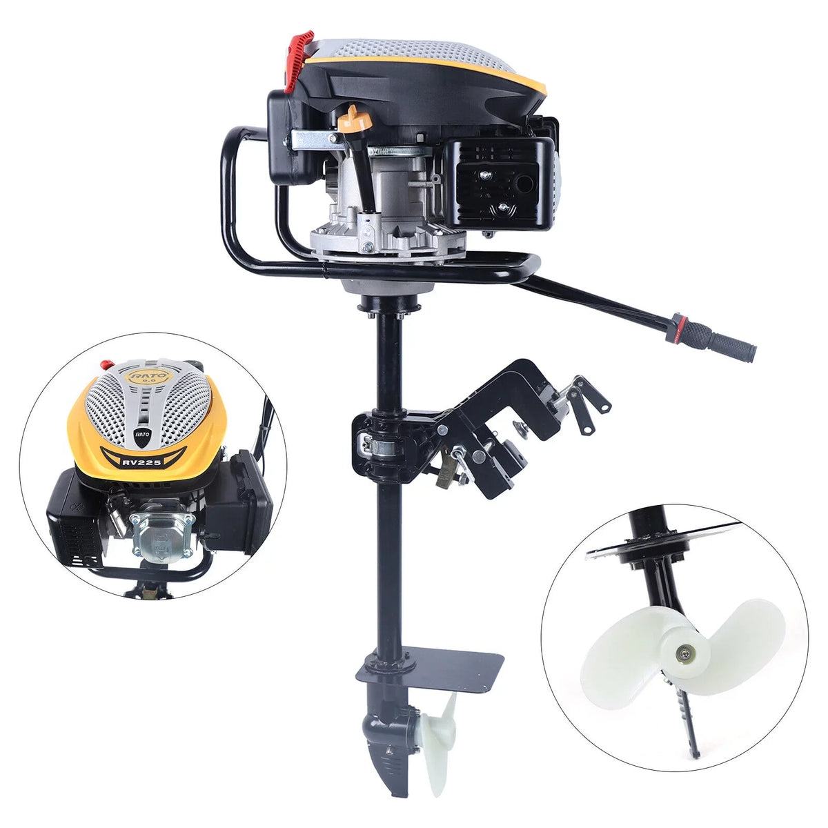 CC Engine Marine Engine Stroke TAS r/min Air Heavy Boat Miumaeov Motor Fishing Outboard System with Duty 225 3600 Cooling Single 4 Engine HP 9 Cylinder Boat Ignition