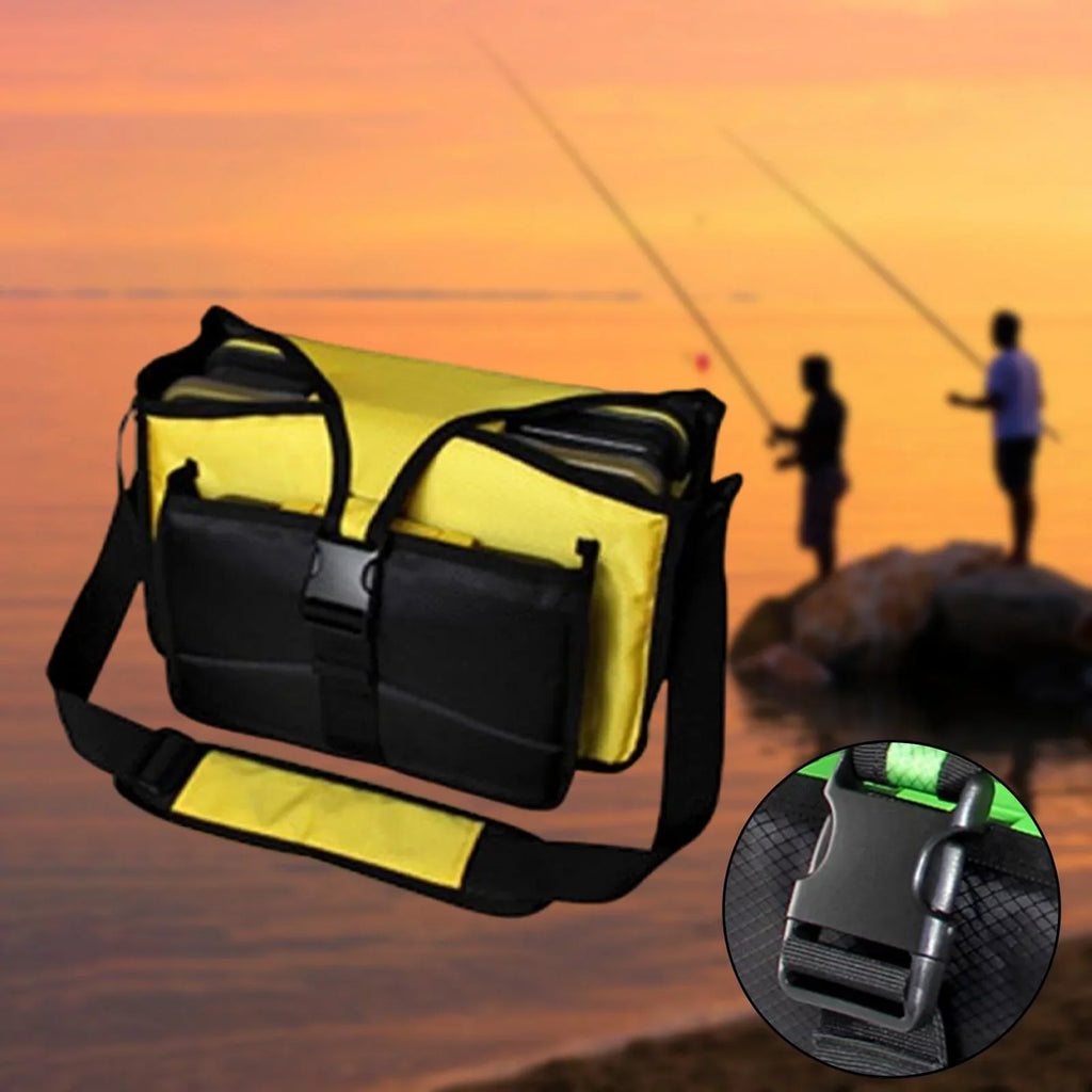 Handbag Organizer Pockets Multiple Case Bag Bag Box Fishing Hiking fishing Shoulder for Yellow Travel Oxford Tackle Tackle Sea Fishing Bag lures