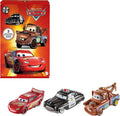 & 3 McQueen Diecast Mater / Pixar Sheriff, Cars Lightning Disney 3-Pack Cars