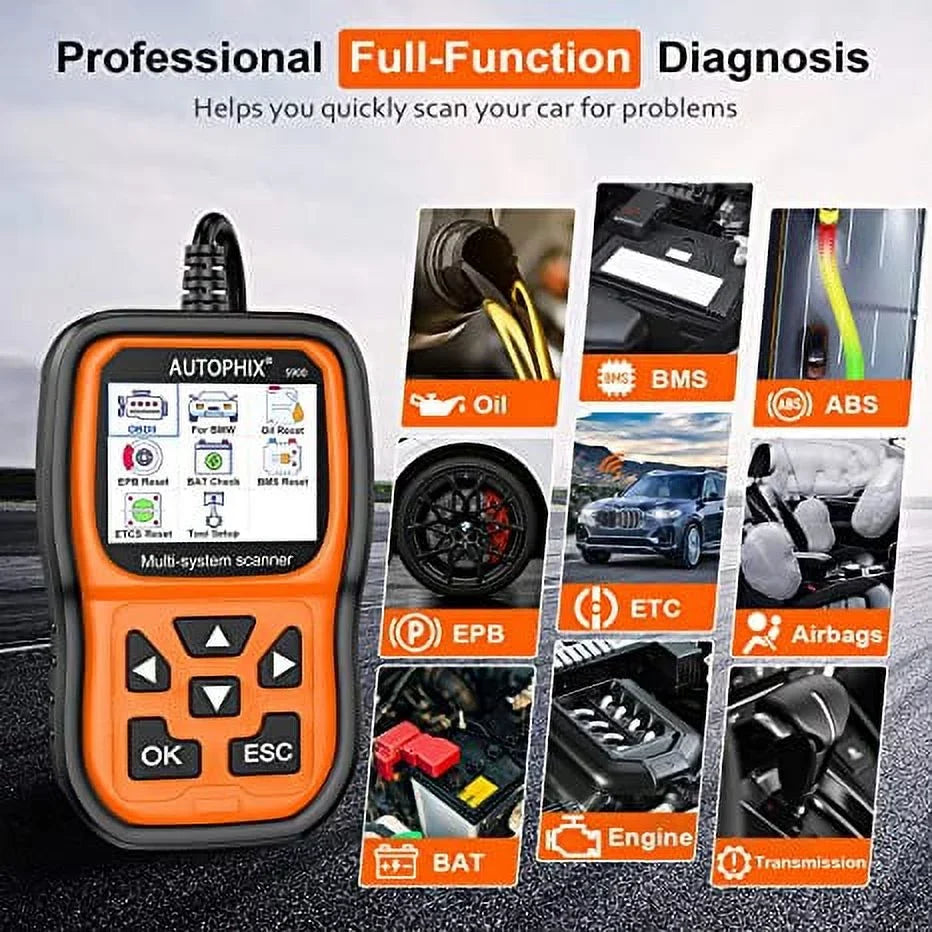 Diagnostic Registration Reader Car OBD2 Tool Roll-Royce Oil SAS Fits Car Scanner Tool Scanner Code Scan BMW for Autophix 5900 Battery MINI Reset for Automotive Systems EPB BMW Tool All