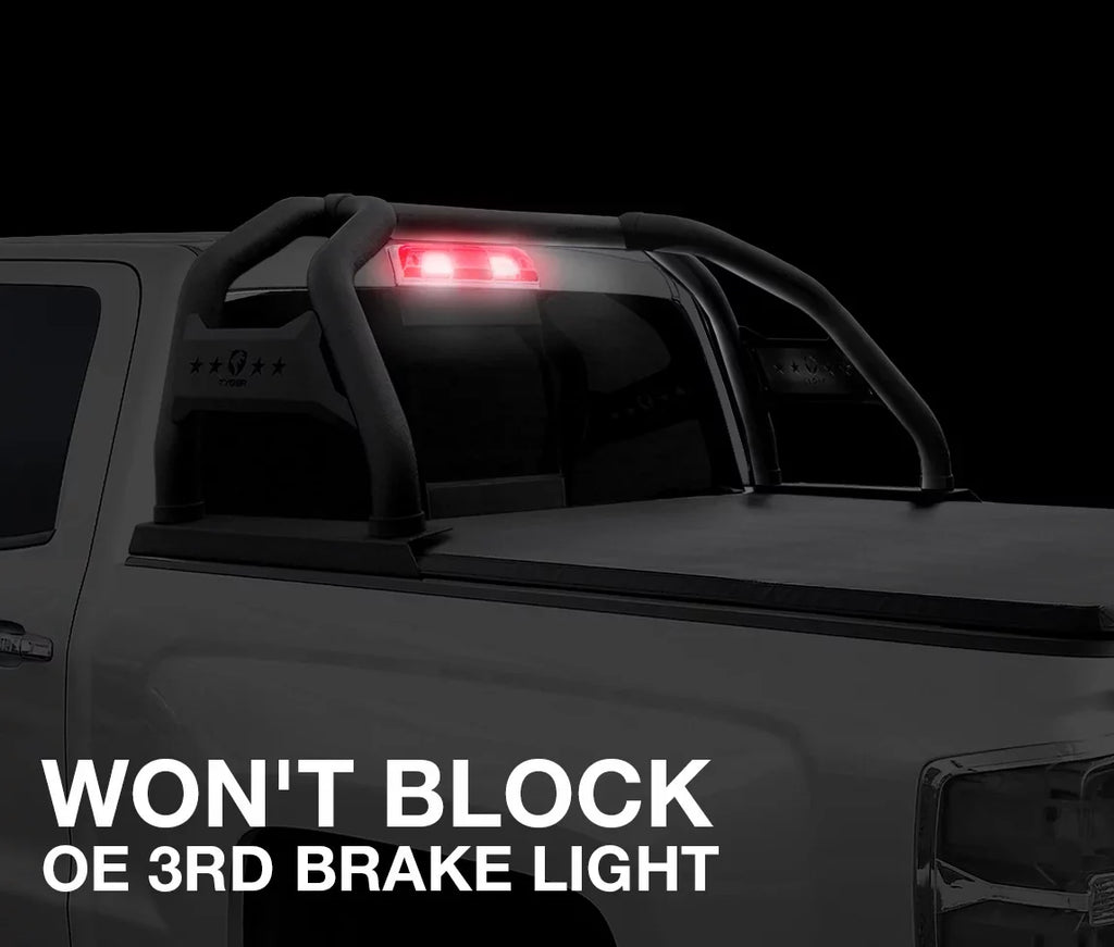 Roll Mount Black GMC | Sport Bar Textured Tyger | 2015-2024 | Light with Chevy Bar Colorado | TG-SB7C88518 Compatible Canyon Auto