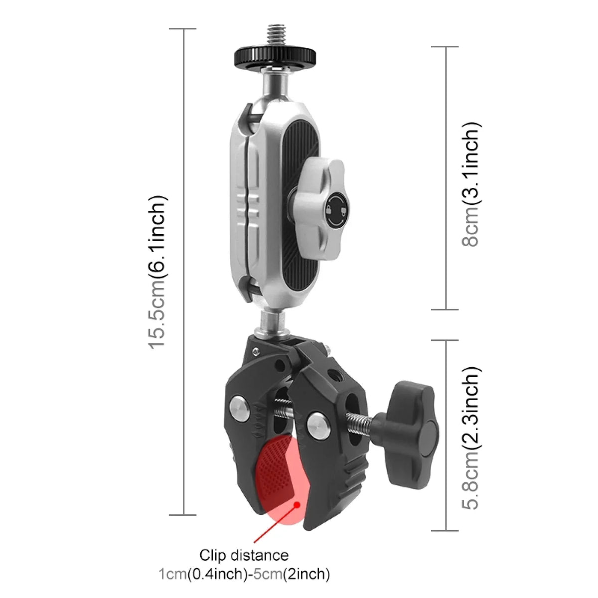 Camera Adapter ammoon Clamp AKASO Mounts Compatible Handlebar DJI Mount Mount
