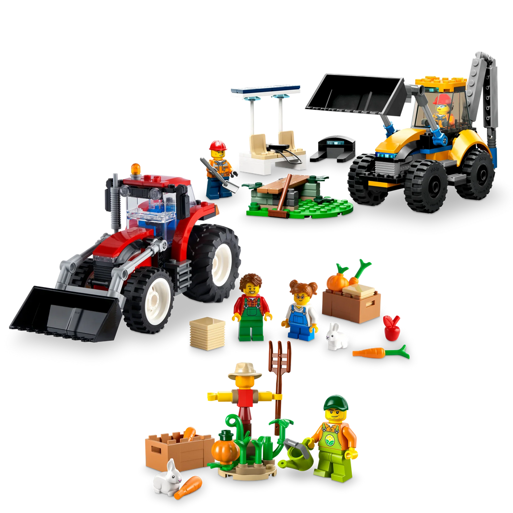 Great Construction and Bonus LEGO Set, Building Digger Farm and 5 up, Garden City Tractor Ages & Scarecrow Plus Big for Gift Pack, 2in1 Girls and Wheel 66772 Toy Boys Sets Gift
