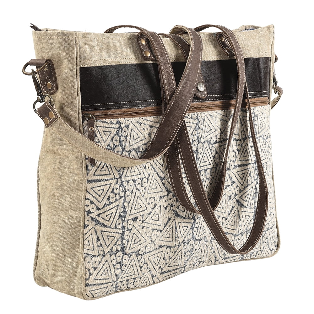 purse Canvas OHLAY TOTE bag Wool KB183 Upcycled handbag KB western Genuine women Upcycled Leather