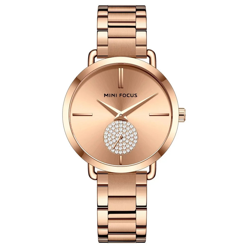 Steel For Feloj Girls Montre Brand Luxury Fashion Femme Stainless Relojes Top Ladies Watches Wristwatch Women's FOCUS MINI Mujer