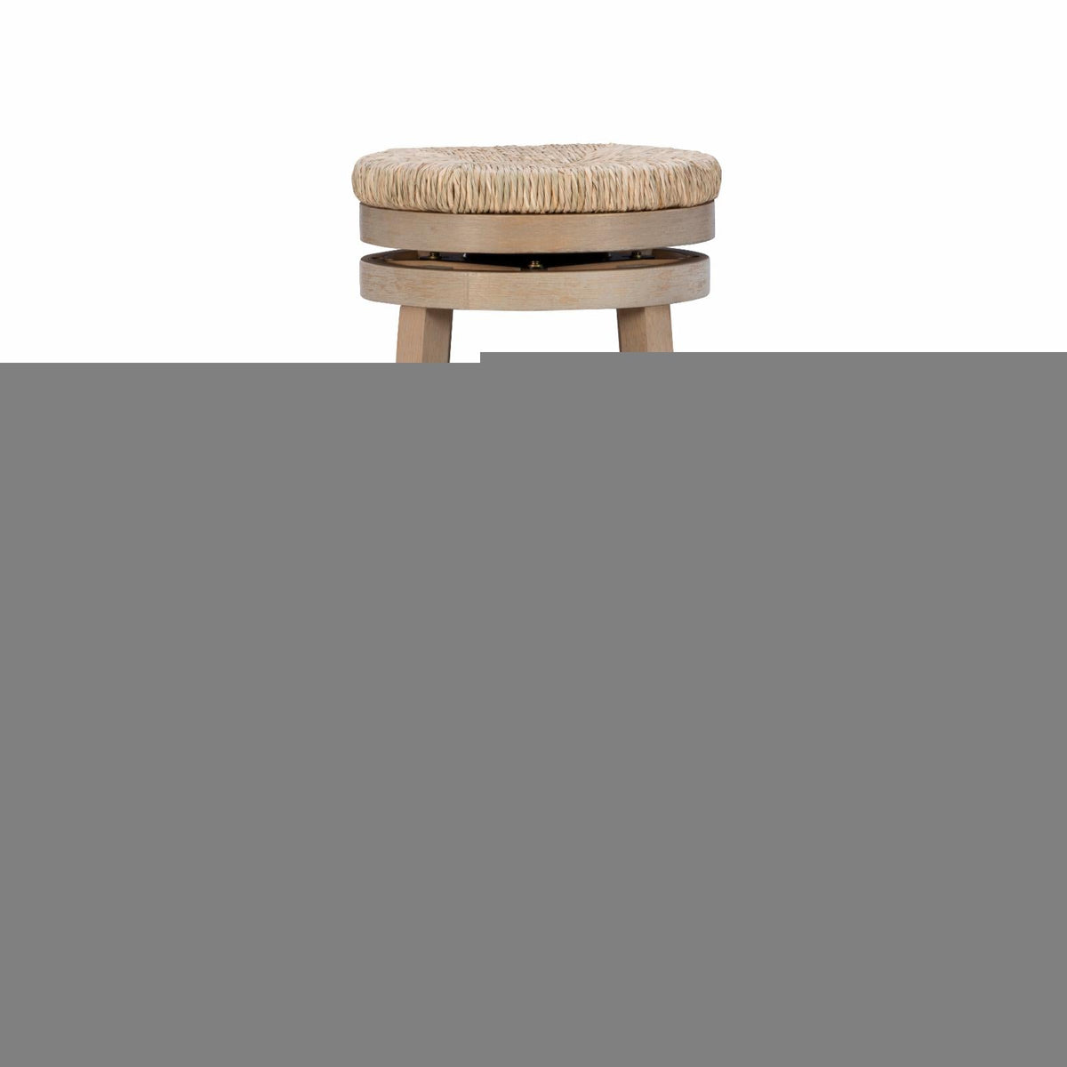 in. - Swivel Rush Stool Natural Natural with Morgan Bar 31 Powell