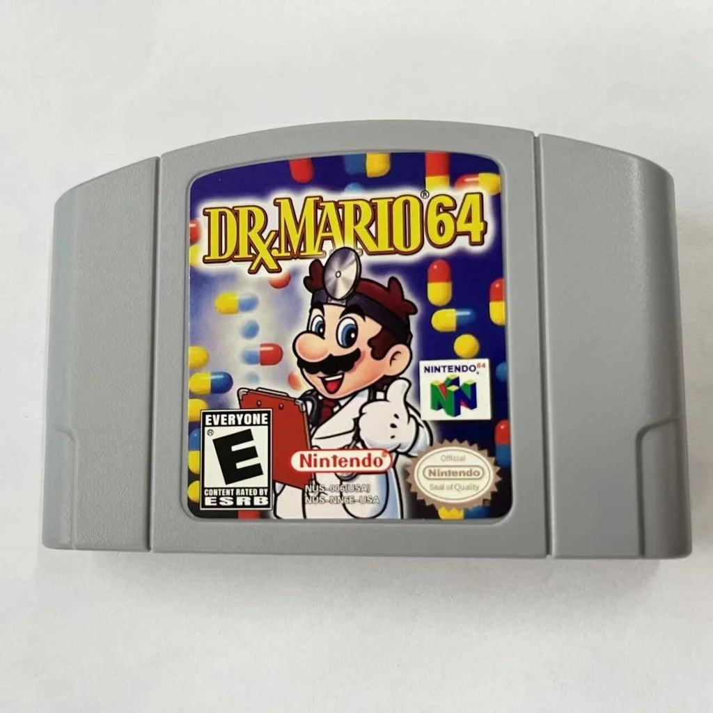 Mario Console - Video Game Nintendo Cassette version Dr. Card U.S.A. for 64 N64