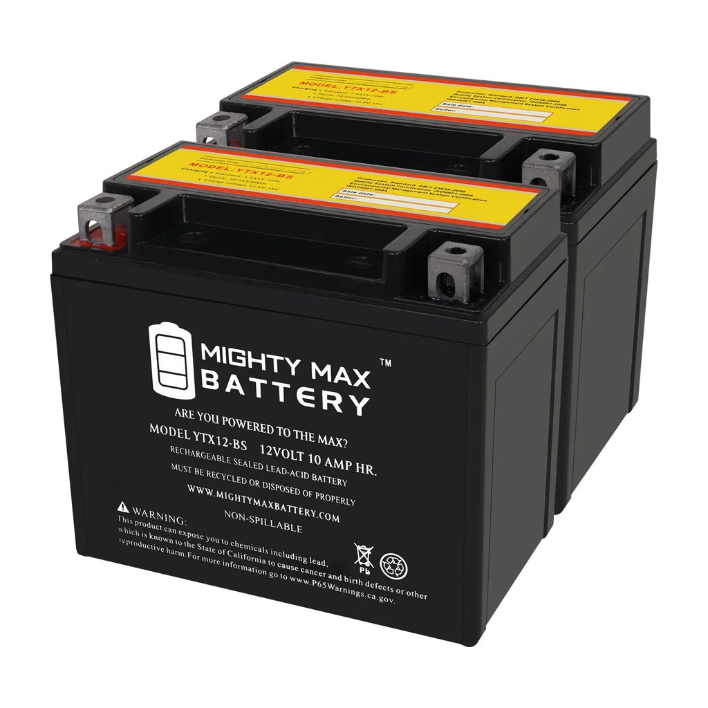 Z Pack with Battery GSX-R1000, Suzuki compatible YTX12-BS 12V 2 Replacement 01-04 - 10Ah