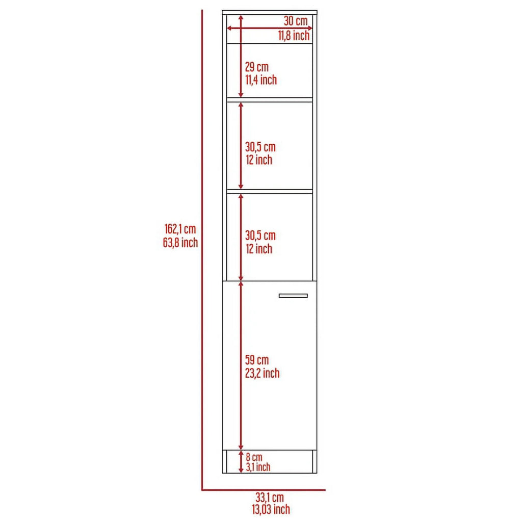 Medicine One 63" Square Cabinet with Set 2-Piece Door & Cabinet Home Linen