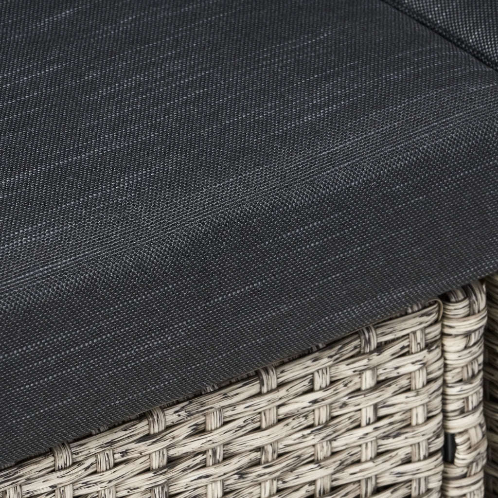 Venice with and Seater Black Mixed Dark Wicker 4 Sofa Sectional GDF Outdoor Cushions, Studio Gray