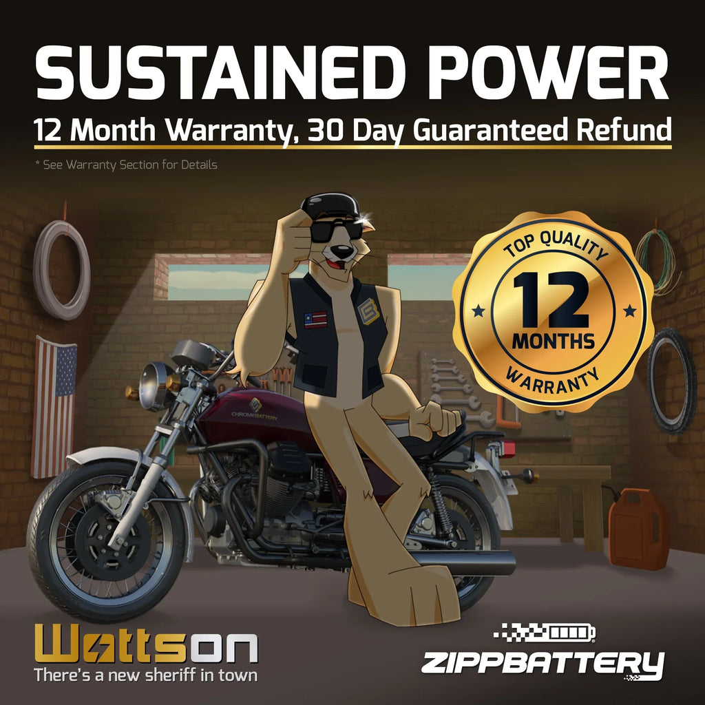 Kawasaki 12 Ytx7l-bs 75 Zipp (7l-bs Atv 2009 Battery Battery Volts,6 450cc Kfx450r Ah, for Cca)
