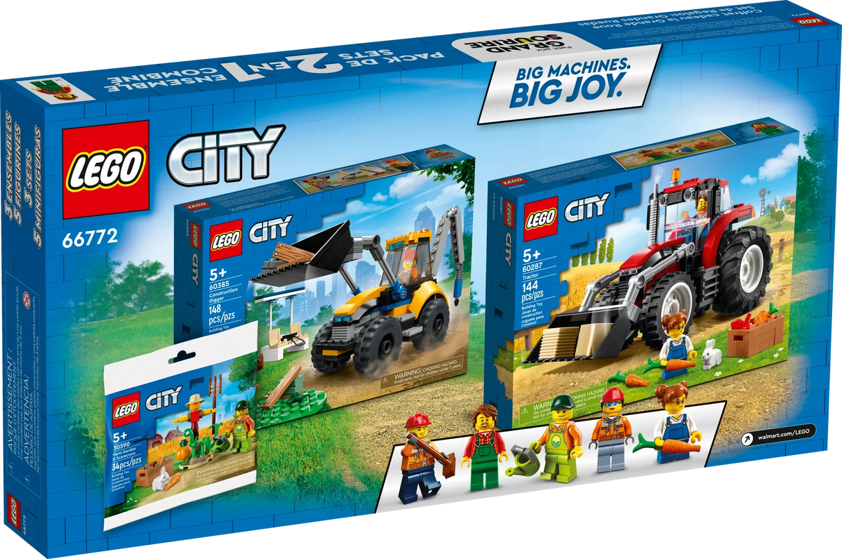 Great Construction and Bonus LEGO Set, Building Digger Farm and 5 up, Garden City Tractor Ages & Scarecrow Plus Big for Gift Pack, 2in1 Girls and Wheel 66772 Toy Boys Sets Gift