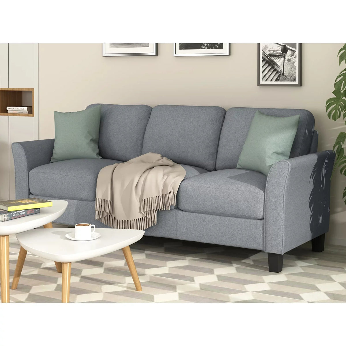 and Room (Gray) chair Anself Sofa Furniture 3-seat Living