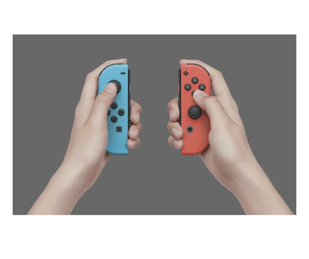 Case Odyssey with Blue + Neon Console Bundle 64GB Nintendo + Neon 3 Mario Joy-Con - Red MicroSD + Carrying & Super Card with Switch Luigi's Switch Mansion