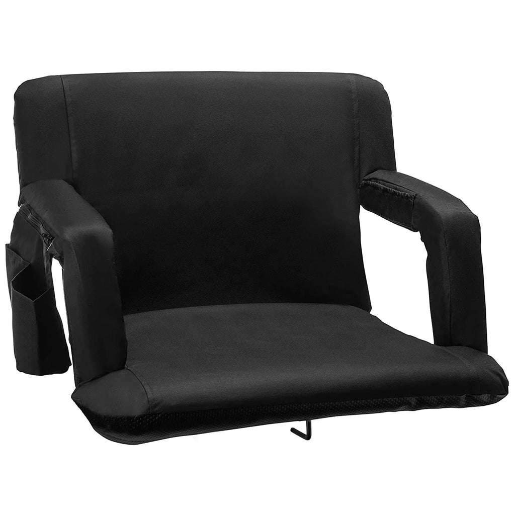 Stadium Black Comfortable Inch Reclining Seat w/Pockets, Jomeed 25 Padded