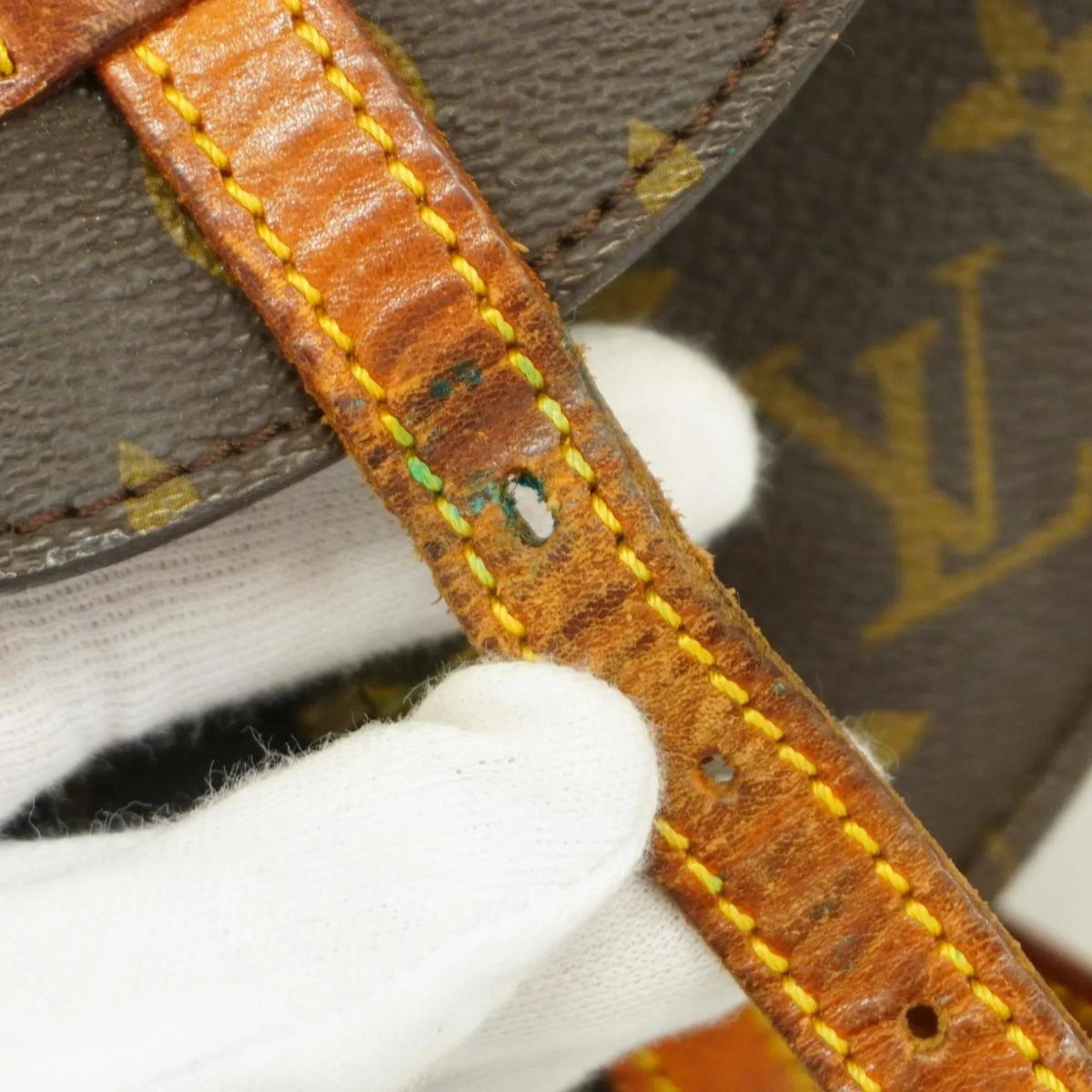 Bag M40646 Pre-Owned PM Chantilly Shoulder (Good) Brown Louis Monogram Ladies Vuitton
