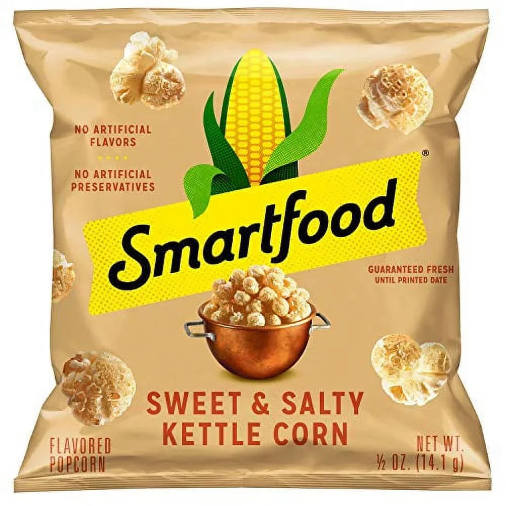 Single-Serve Corn (40 Sweet Oz & Bags, 0.5 Kettle Ct) Smartfood Salty Popcorn,