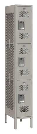 Tiers,Gray Locker,12inW,Steel,3 73165GY-U INDUSTRIES G0530120 Wardrobe SALSBURY