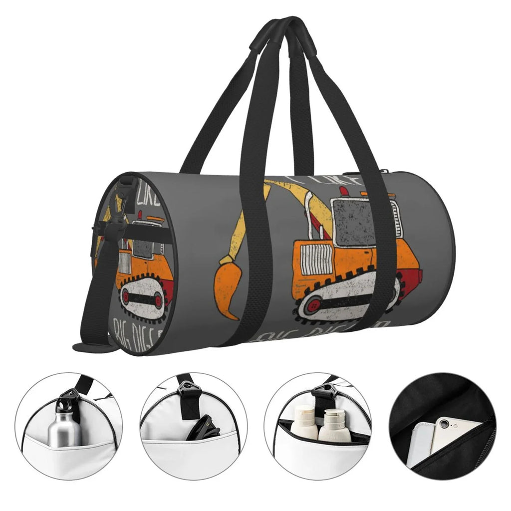 Bag and with Coaee Cylinder Digger Capacity Large Luggage Big Bag Bag Waterproof Sports Compartment Like I Travel Gym Pocket