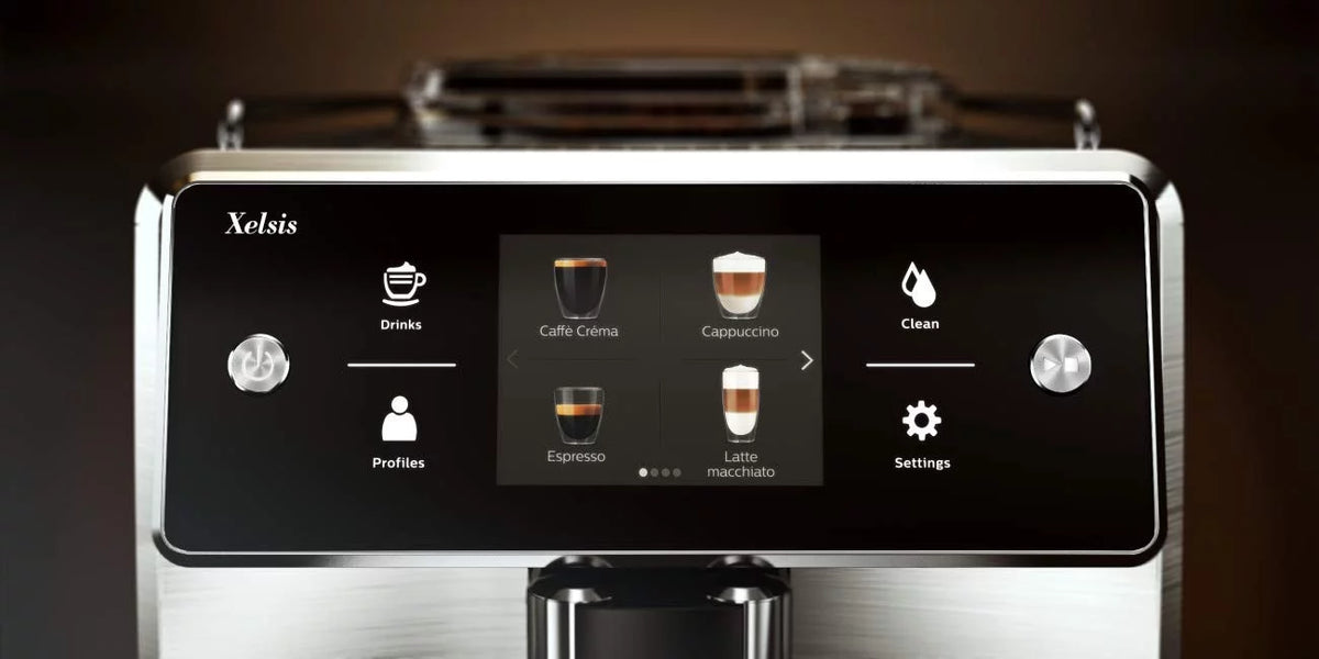 Super Metal SM7684/04 Titanium Machine, Automatic Saeco Front Espresso Xelsis