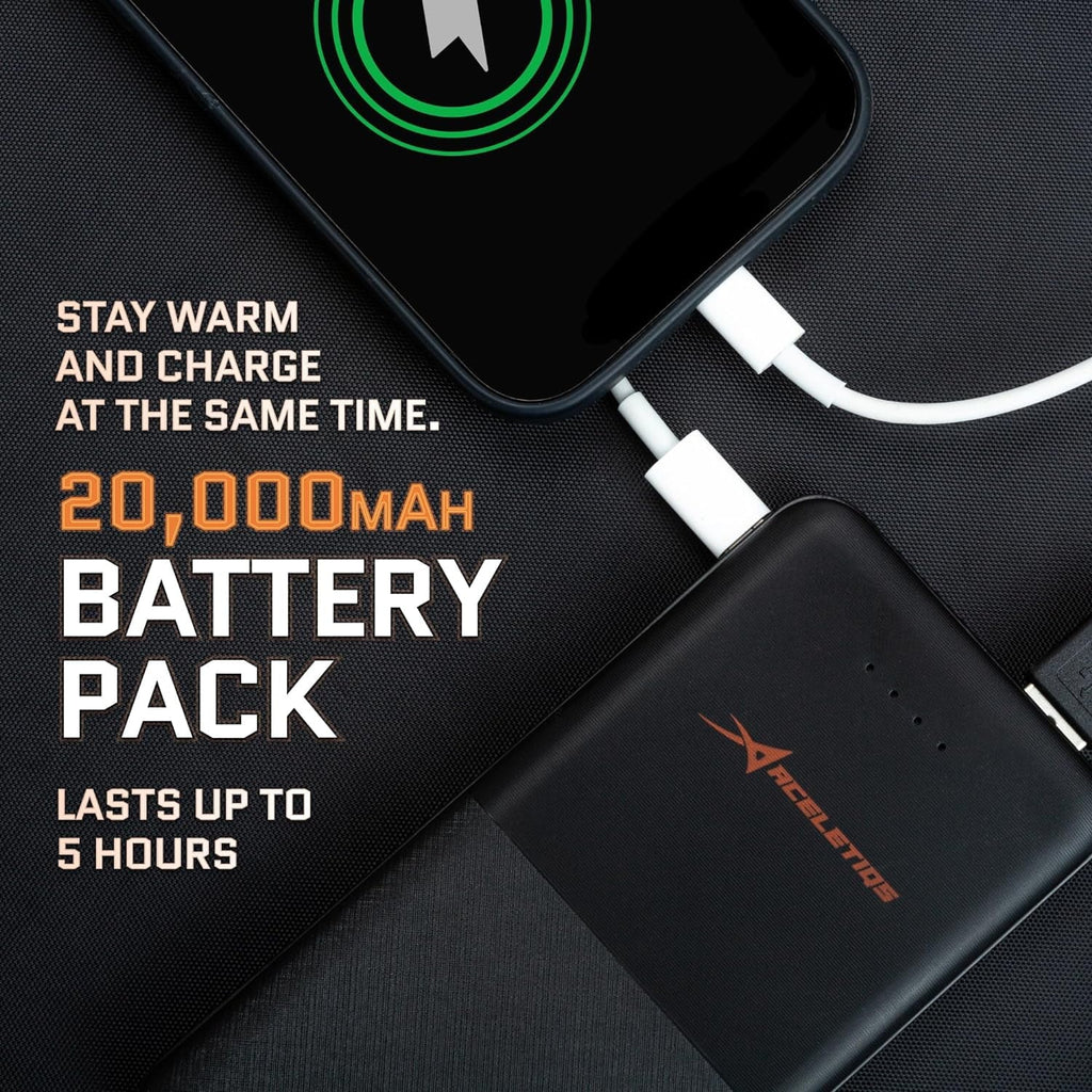 Support Double with Chair Battery Heat Wide Heated – Foldable Included Back USB Seats Levels Holder Pockets, 3 Games - 4 Bleachers Cushioned, Cup of for - - ACELETIQS - Stadium Upgraded Camping,