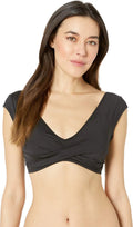 Cole Cap Top MSRP Hipster Small Kenneth Sleeve Size Bikini Black $69
