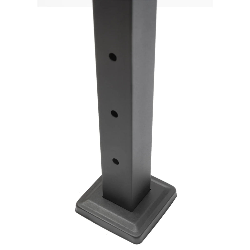Two Concrete Post Railing Level System Sides Steel Cable Wood Deck Level Railing Pre-Drilled Post Square 36''x2''x2'' Stainless Cable Fence for