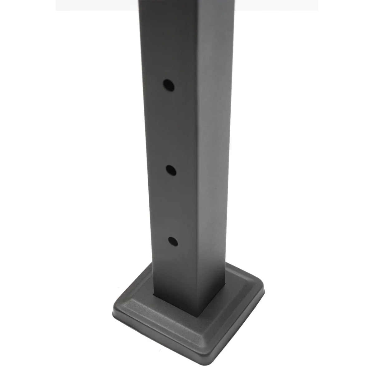 Two Concrete Post Railing Level System Sides Steel Cable Wood Deck Level Railing Pre-Drilled Post Square 36''x2''x2'' Stainless Cable Fence for