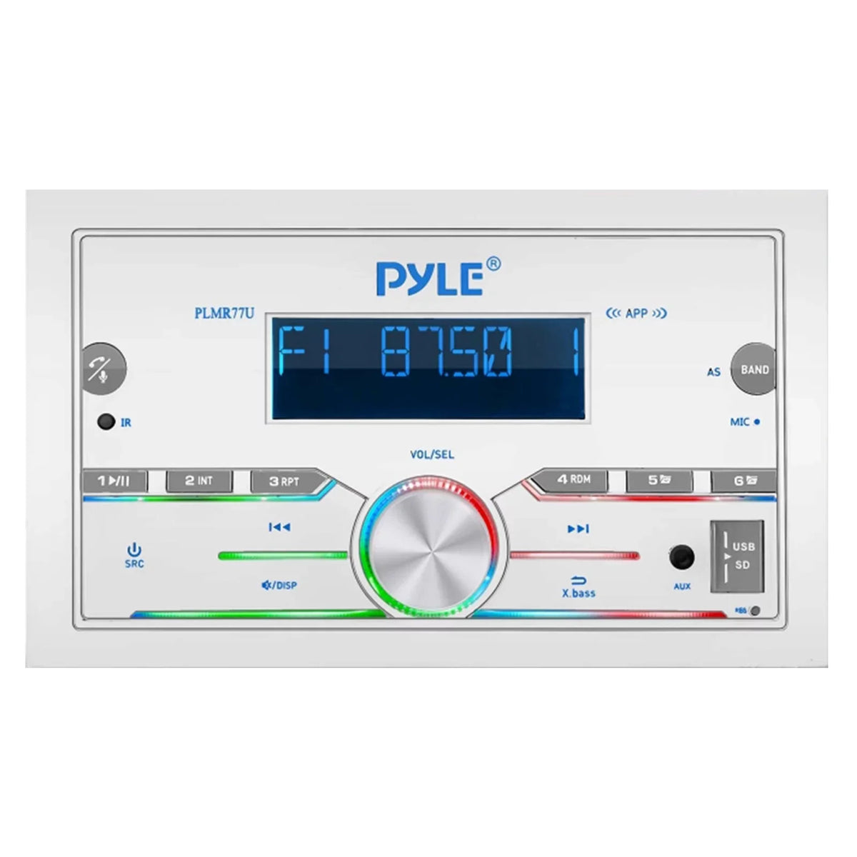 Speaker Wire, Receiver, Bundle: Amplifier, DIN Kit, Antenna 4x Gauge 4-Channel Pontoon Double White Installation Boat Bluetooth Speakers, FT Audio Amp Waterproof Radio 50 18 6.5'' 21-29' Marine Pyle