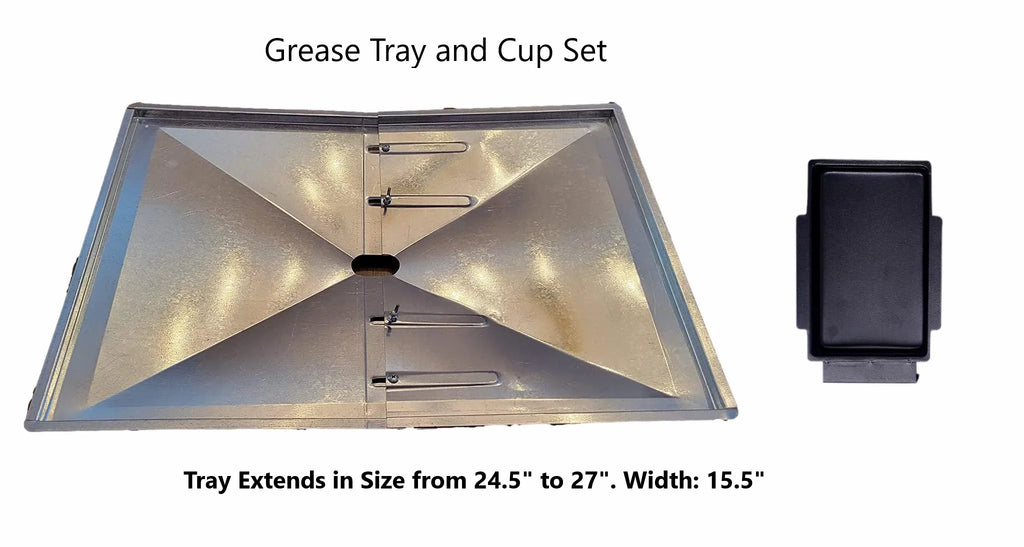 Backyard Grill Plates Grease Heat for 27") DynaGlo, Pack) to Set Pans Models Grill Drip BHG, Uniflame, (24.5" Adjustable Tray and (4