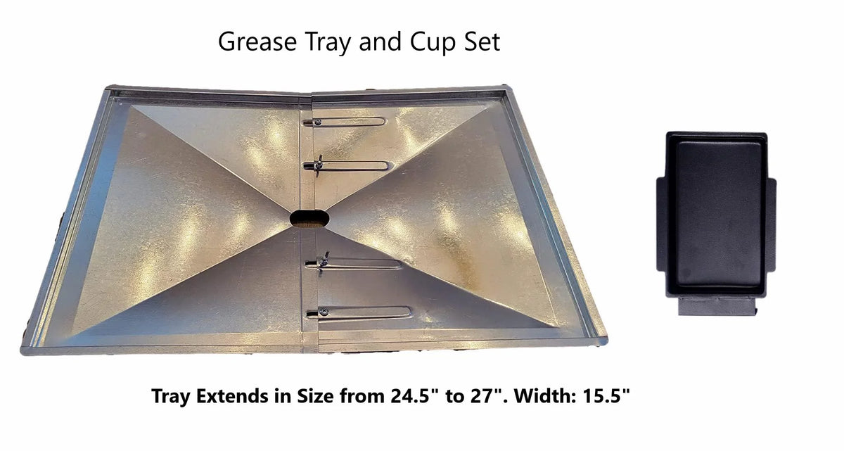 Backyard Grill Plates Grease Heat for 27") DynaGlo, Pack) to Set Pans Models Grill Drip BHG, Uniflame, (24.5" Adjustable Tray and (4