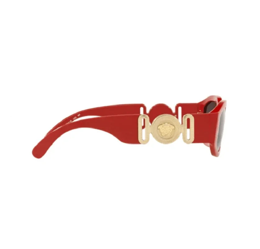 Red Plastic Geometric Sunglasses 53mm/16-140 Adult Unisex's Versacce VE4361