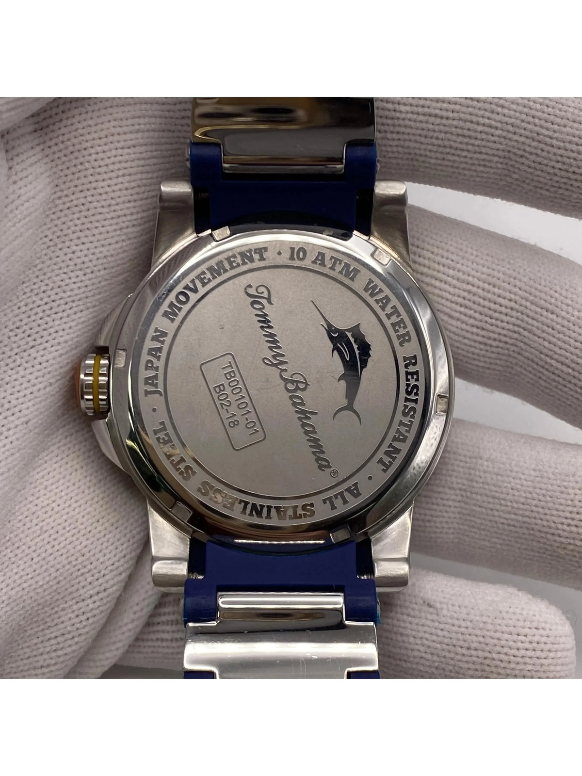 Pre-owned Quartz Tommy Bahama (Good) Mens Steel TB00101-01 Watch