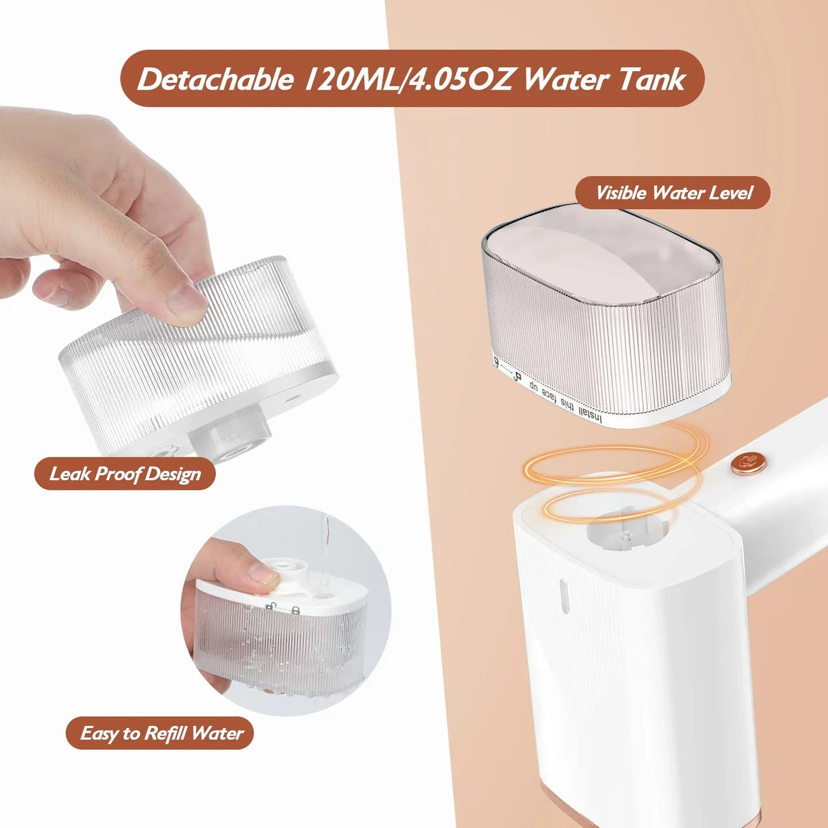 Electric Garments with Wrinkles iMounTEK White up Tank, 30S for 1000W 120ML Clothing Brush Steamer Travel Handheld Portable Water Steamer Heat Remover Foldable