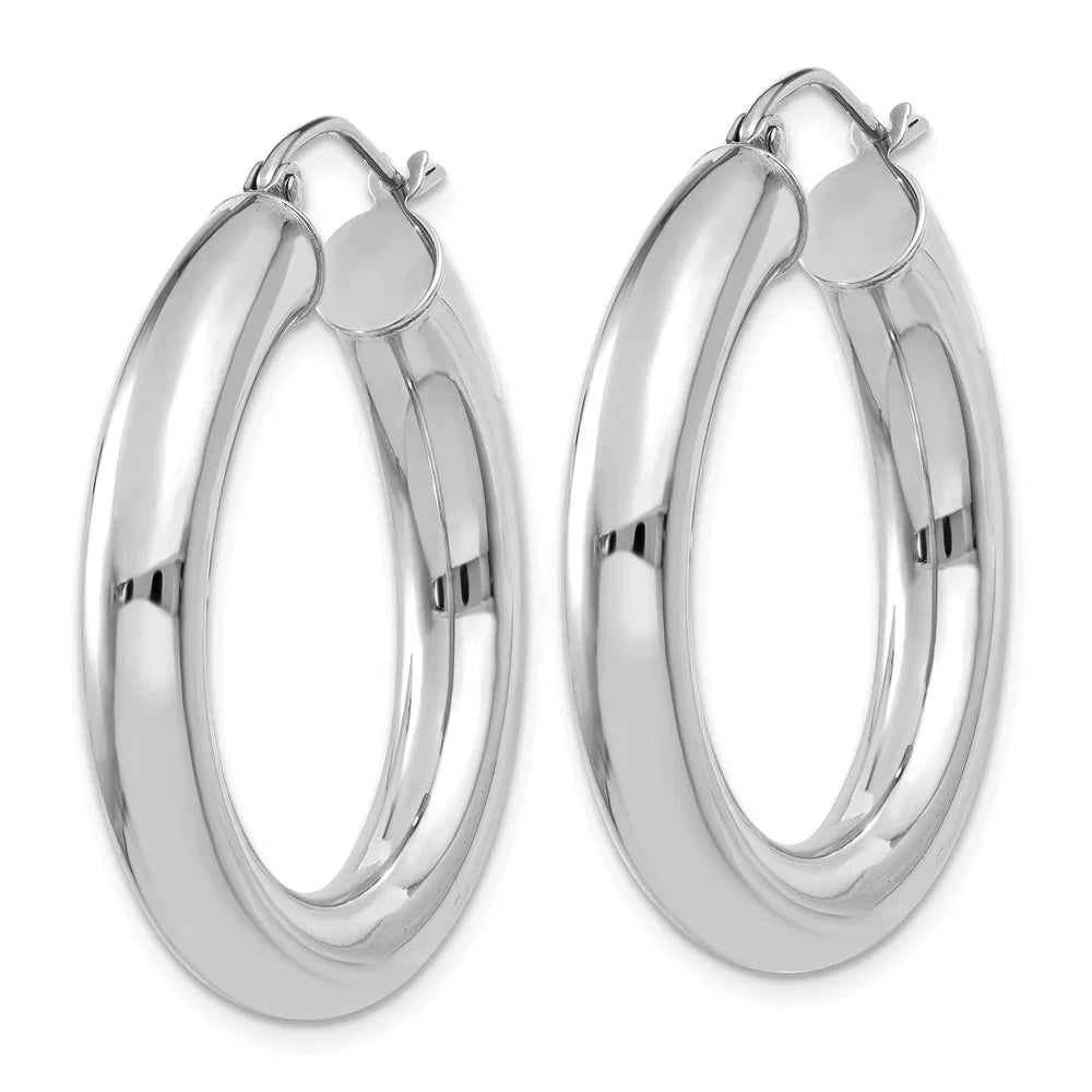 for Real Men Polished Tube Gold Teens; 14kt Women 5mm for Earrings; and and White Hoop Adults