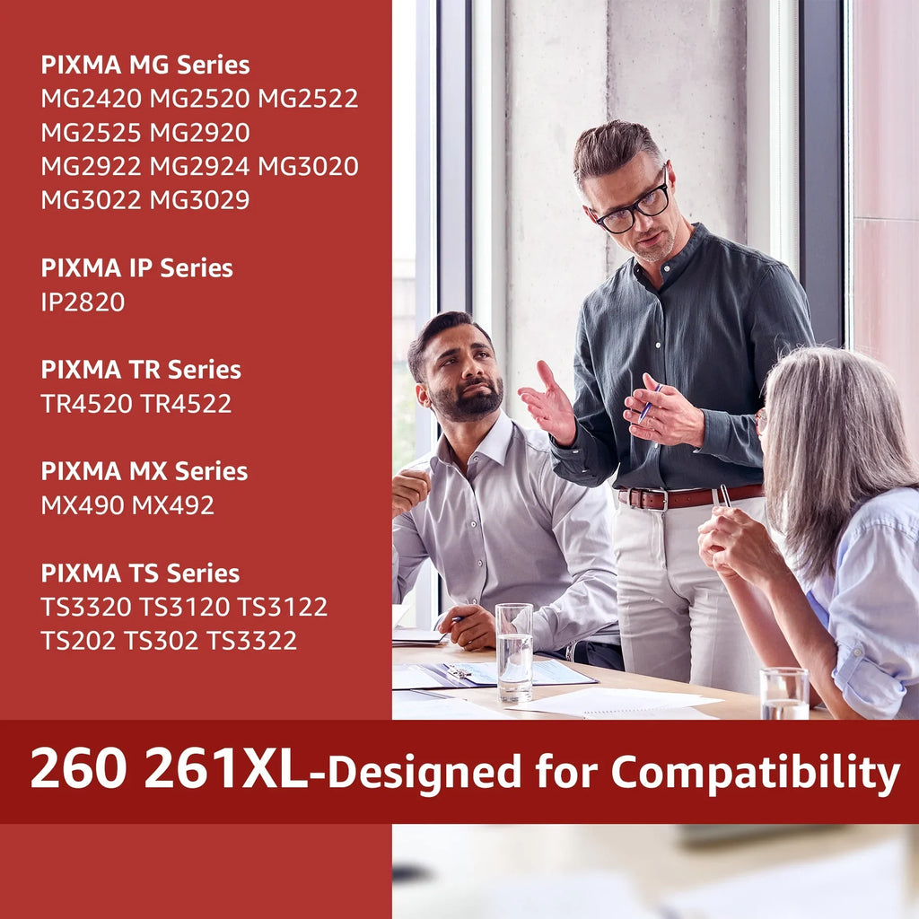Ink 261 PG-260XL/CL-261XL Canon for TS5320 261XL Cartridges TS6420 Printers(1 for Ink TR7020 260XL Black, Canon Pixma for Cartridges, Ink Color) 260 and fit Canon Compatible 1