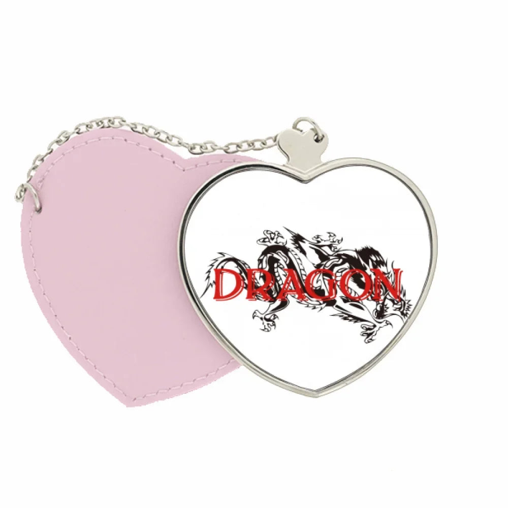 Dragon Mirror Makeup Myth Travel Animal Heart West East Purse Pink