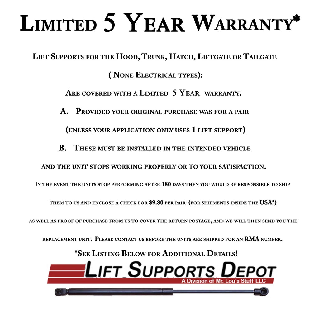 Qty 2 PM3839-a 1996 2002 4Runner Gas 1998 to 2001 - 1999 Fits Depot Pm3839 Supports 2000 Lift 1997 Shock Lift. Liftgate