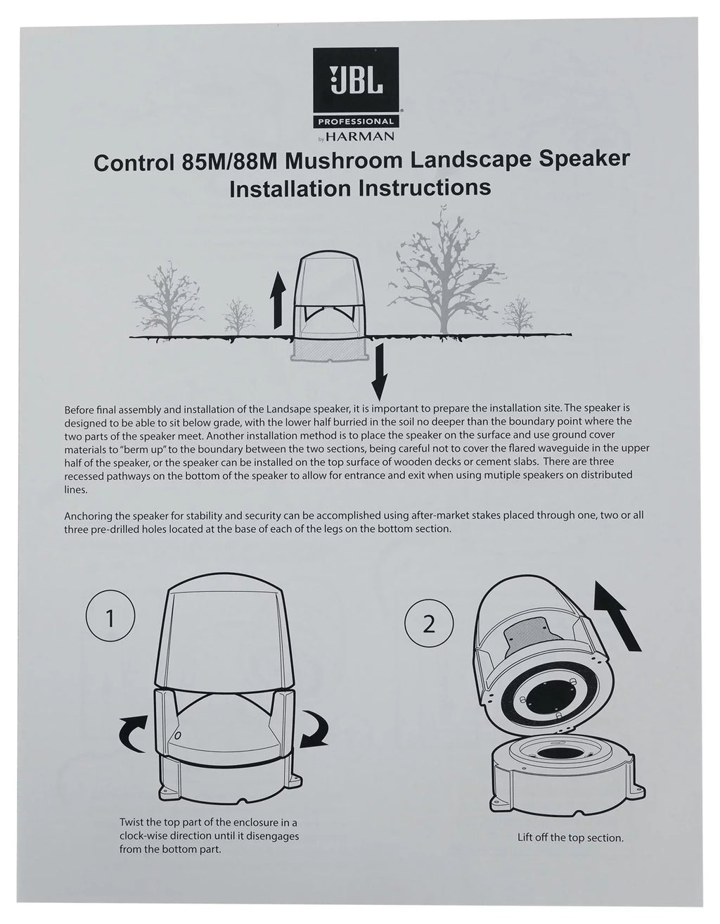 Outdoor 85M Commercial 5.25" Landscape 70v Speakers+Amplifier CONTROL JBL (10)