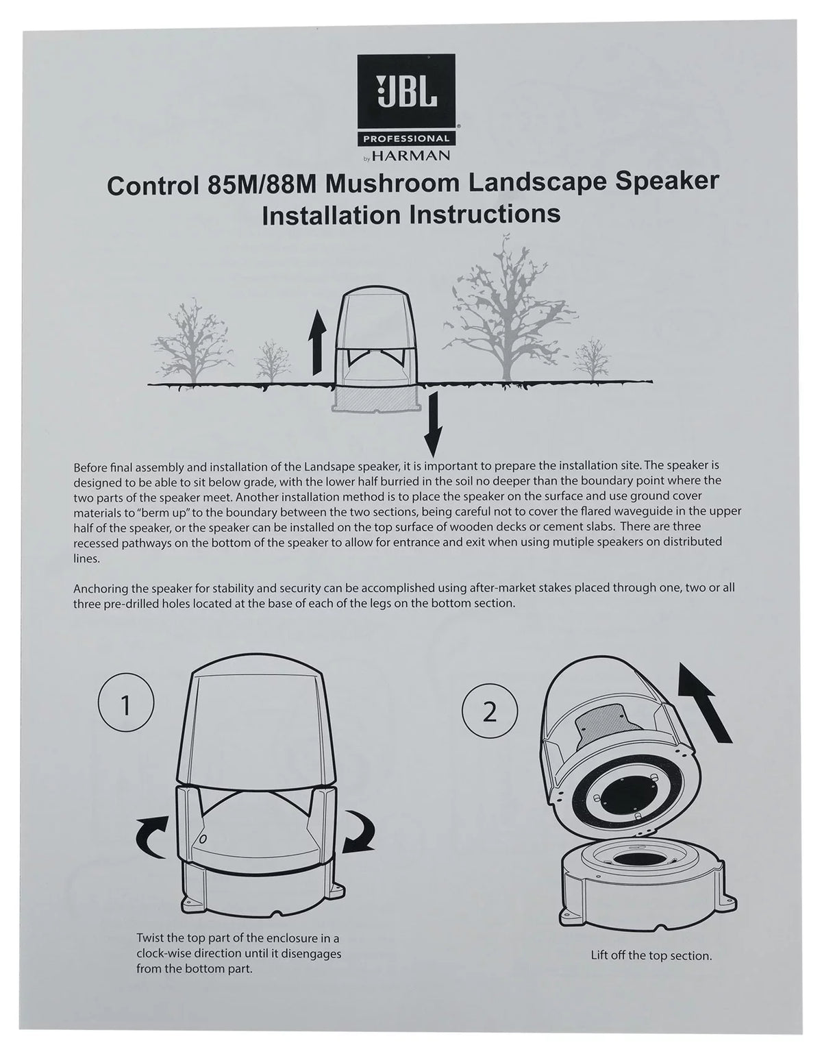 Outdoor 85M Commercial 5.25" Landscape 70v Speakers+Amplifier CONTROL JBL (10)