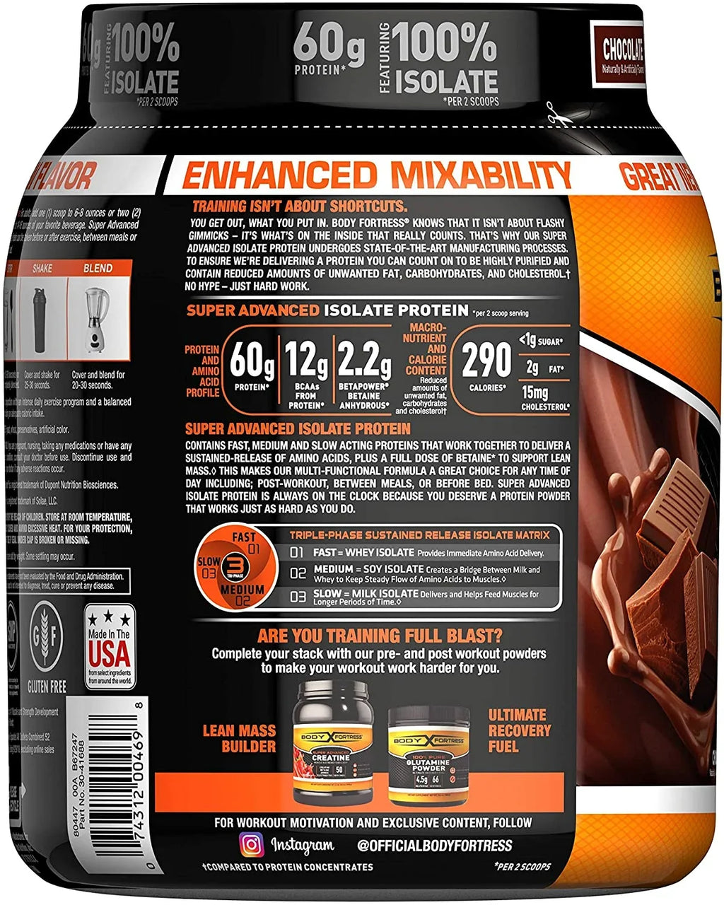 Gluten Advanced 1.5 Powder, Whey Free, Vary) Fortress (Packaging Chocolate, lbs Isolate Super Protein May Body