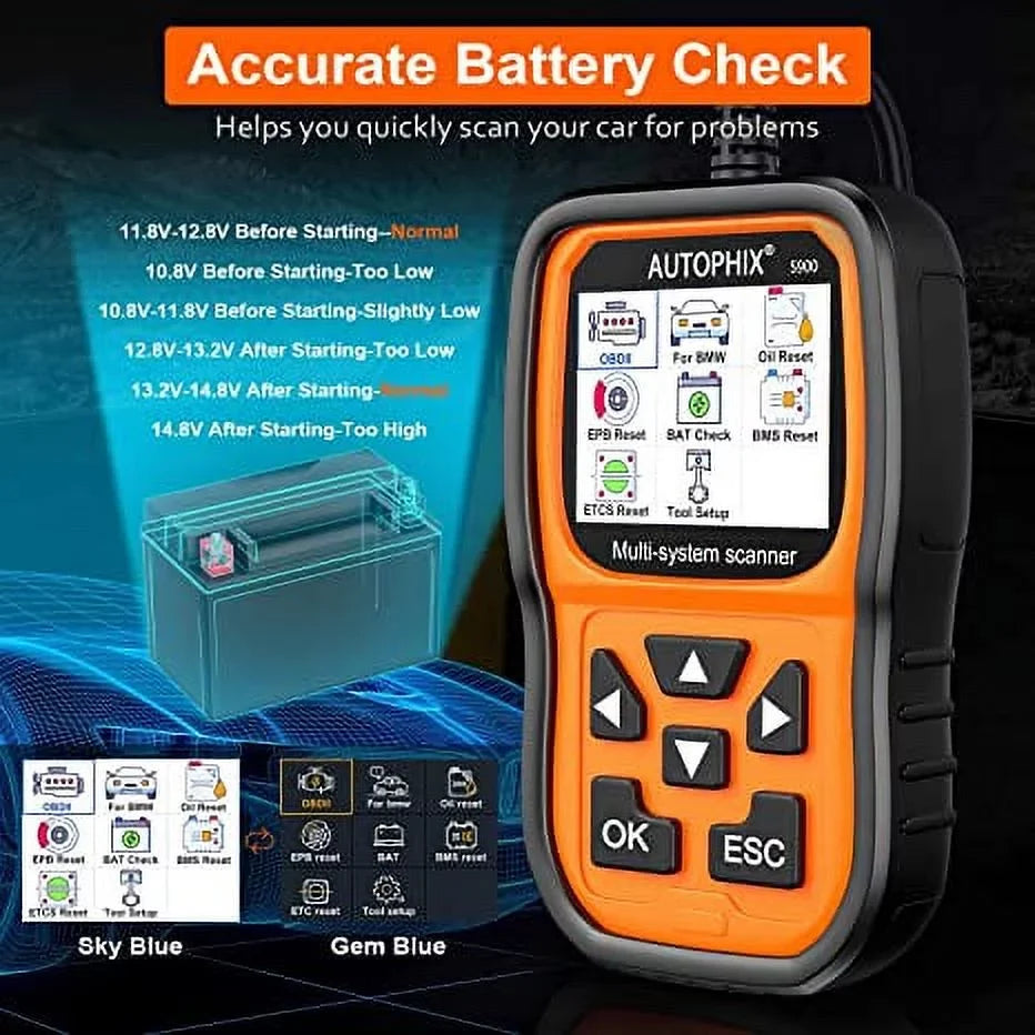 Diagnostic Registration Reader Car OBD2 Tool Roll-Royce Oil SAS Fits Car Scanner Tool Scanner Code Scan BMW for Autophix 5900 Battery MINI Reset for Automotive Systems EPB BMW Tool All