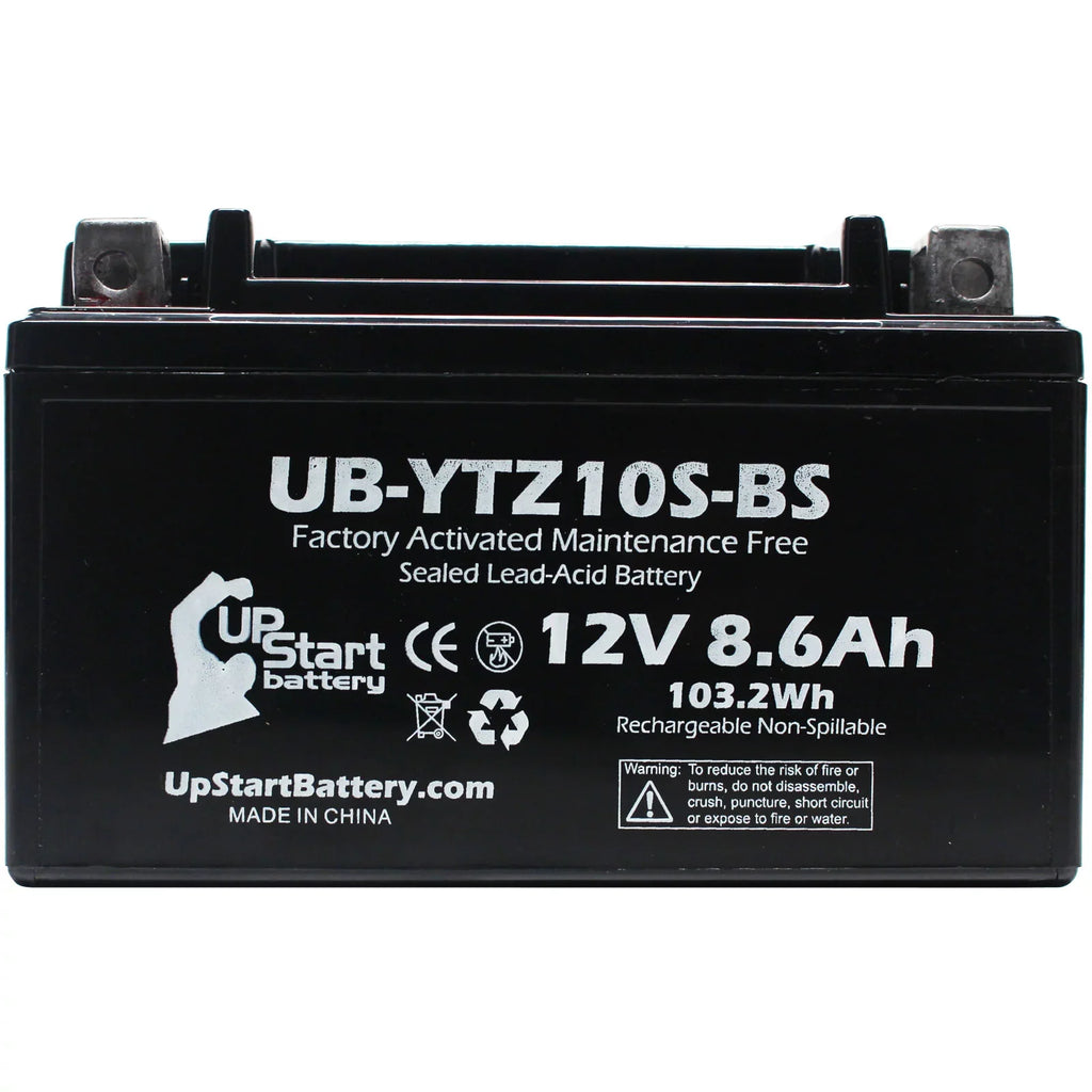 '- Replacement Factory for Yamaha 8.6Ah, Activated, Maintenance 800CC Motorcycle Battery Free, FZ8 Battery 12V, 5-Pack 2011 UpStart UB-YTZ10S-BS
