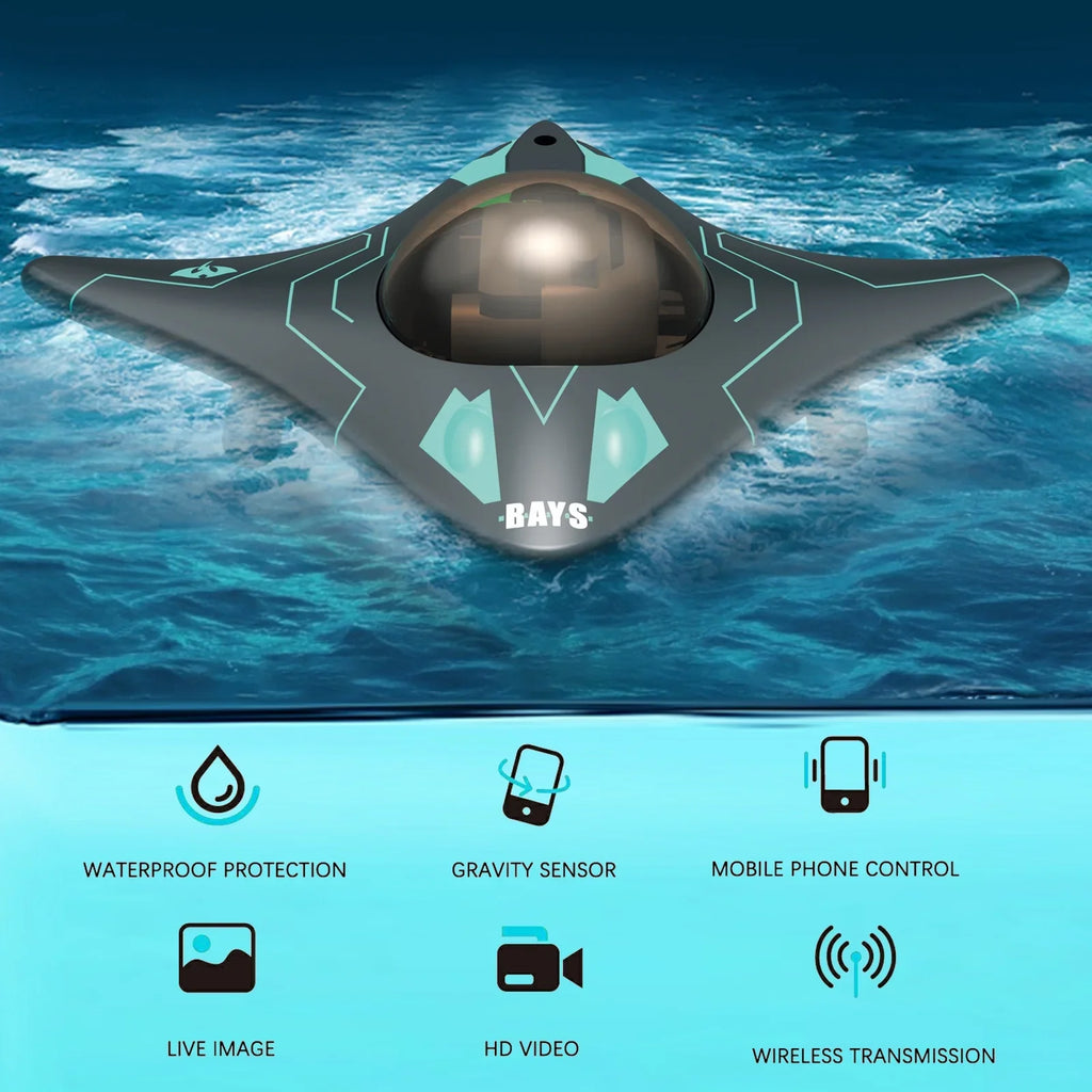 Camera Anself Remote Underwater Control Boat WiFi with Black